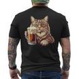 ビールジョッキ かわいい猫 メンズTシャツ バックプリント