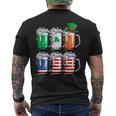 ビール聖パトリックデー メンズ アイルランドのアメリカ国旗 ドリンクマグ メンズTシャツ バックプリント