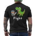 ファイト Rpg ゲーム ドット絵 モンスター 勇者 かわいい メンズTシャツ バックプリント