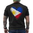 フィリピン独立記念日 I Love Philippines 国旗 ハート メンズTシャツ バックプリント