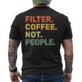 フィルターコーヒー Not People エスプレッソ バリスタ カフェ コーヒーオーバー メンズTシャツ バックプリント