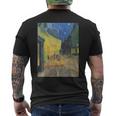 フィンセントファンゴッホの夜のカフェテラス メンズTシャツ バックプリント