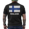 フィンランド国旗tシャツ メンズTシャツ バックプリント