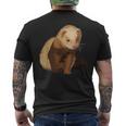 フェレットオーナーペットフェレット メンズTシャツ バックプリント