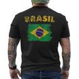 ブラジルの国旗 Brasil メンズTシャツ バックプリント