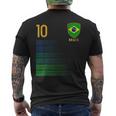 ブラジル国旗 ブラジルのプライド愛好家 メンズTシャツ バックプリント
