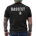 ベースギター ヴィンテージ ギタリスト ギタープレーヤー ギフト メンズTシャツ バックプリント