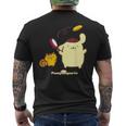 ポムポムプリン＆ベーグル メンズTシャツ バックプリント