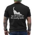 マイ・キャット・キャット・ザ・カントリー・ベター・キャッツ・アゲインスト・キャット・アメリカ メンズTシャツ バックプリント