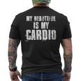 マイ・ビューティフル・イズ・マイ・カーディオ・ファニー・ハズ・ボーイフレンド メンズTシャツ バックプリント