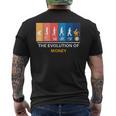 マネーの進化 ビットコイン Btc暗号通貨 メンズTシャツ バックプリント