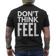 モチベーションを高める引用tシャツ Don't Think Feel インスピレーション メンズTシャツ バックプリント