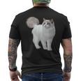 ラグドール 猫のポートレート ラグドール キャットヘッド ラグドール 猫の顔 メンズTシャツ バックプリント