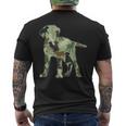 ラブラドール 迷彩 メンズTシャツ バックプリント