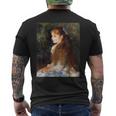 ルノワール／可愛いイレーヌ【世界の名画】（高精細画質）Renoir 美術館アート メンズTシャツ バックプリント