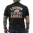 レチョンは私の精神動物です面白いですlechon Pinoy メンズTシャツ バックプリント