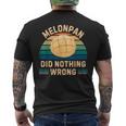 レトロ メロンパン Did Nothing Wrong ヴィンテージ メロンパン 食品愛好家 メンズTシャツ バックプリント