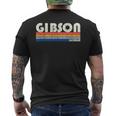 レトロ ヴィンテージ 70年代80年代スタイル ギブソン ジョージア州 メンズTシャツ バックプリント