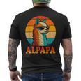 レトロ ヴィンテージ Alpapa アルパカ 恋人 ラマ 父の日 メンズTシャツ バックプリント