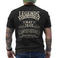 レトロな76歳の男性向け誕生日プレゼント 76歳 1949年5月 メンズTシャツ バックプリント