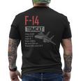 ヴィンテージf-14トムキャット戦闘機ジェット軍事航空ギフト メンズTシャツ バックプリント