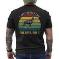 ヴィンテージレトロオカピ動物tシャツ I Just Really Like Okapi Ok メンズTシャツ バックプリント