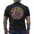 世界地図 世界地図 地球アトラス 世界の国旗 メンズTシャツ バックプリント