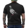 伝書鳩 鳥 動物 図 バードウォッチング 贈り物 鳥類学者 メンズTシャツ バックプリント