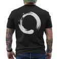 円相、禅、円、シンボル、仏教、仏、瞑想ヨガ メンズTシャツ バックプリント