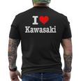 川崎市 I Heart Kawasaki I Love Kawasaki メンズTシャツ バックプリント
