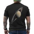惑星 土星 太陽系 惑星 天文学 科学 メンズTシャツ バックプリント