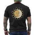 月 太陽 美的 神秘的 メンズTシャツ バックプリント