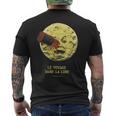 月世界旅行 1902 サイレント映画 クラシック映画 ヴィンテージ A Trip To The Moon Movie メンズTシャツ バックプリント