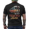 東京 レトロ 電車 日本 ヴィンテージ 列車 旅行 お土産 メンズTシャツ バックプリント