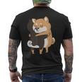 柴犬ハグ メンズTシャツ バックプリント