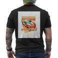 楽しいクールなレーシングカーイラスト メンズTシャツ バックプリント