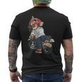 犬 おもしろ バイク オートバイ ライダース バイカー 面白い いぬ メンズTシャツ バックプリント