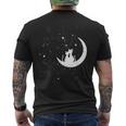 猫の家族 月の絵柄 メンズ レディース 子供 メンズTシャツ バックプリント