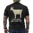 私は本当にヤギが好きです メンズTシャツ バックプリント