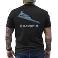 米軍機ステルス爆撃機b2スピリット メンズTシャツ バックプリント