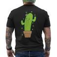 素敵なムードのサボテン メンズTシャツ バックプリント