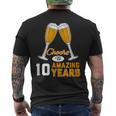 結婚10周年記念ギフト Cheers Amazing Years Married メンズTシャツ バックプリント