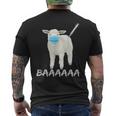 羊または羊 ワクチン防止マスク メンズTシャツ バックプリント