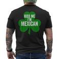 聖パトリックデー 面白いギフト Kiss Me I'm Mexican メンズTシャツ バックプリント
