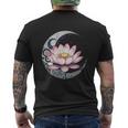 蓮の花 ヨガ 形而上学 メンズTシャツ バックプリント