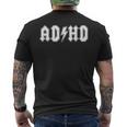 言葉遊び-ジョーク-おかしい-ダジャレ-Adhd-アテンションスパン-ユーモア メンズTシャツ バックプリント
