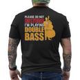 邪魔しないでください私はコントラバス奏者です メンズTシャツ バックプリント