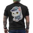 郵便配達員、Dps 配達員の猫を削除 メンズTシャツ バックプリント