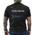 開発者 Hello World メンズTシャツ バックプリント
