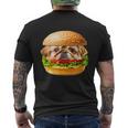面白いtシャツ ペキニーズ 犬 イヌ ハンバーガー メンズ グッズ かわいい おもしろ 面白い 服 ネタ メンズTシャツ バックプリント